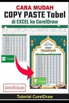 Easy Way to Copy and Paste Tables in Excel to CorelDraw - Creating Table Tutorial