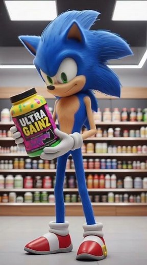 Sonic’s Epic Comeback 💪⚡: From Skinny Trash Collector 🗑️ to Muscle-Bound Hero 🏋️‍♂️
