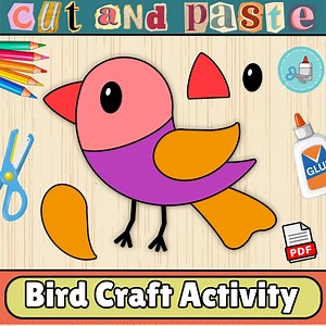 Bird Craft Template–build a Bird Craft-spring Animal Bulletin Board Craft-cut & Paste for Kids - Etsy UK