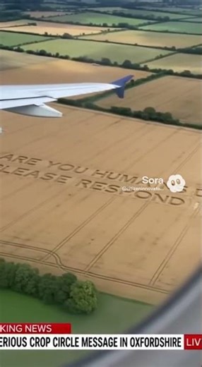 Ai alien crop circles are etch a sketch laser messages from alien AI from other worlds like #sora2