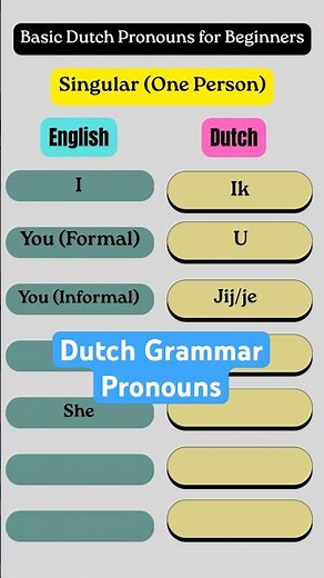 Speak Dutch Faster! Singular Pronouns Explained ‪@LearningDutchDiaries‬ #dutch #dutchforbeginners