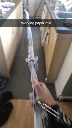 made a working paper rifle (btw I recorded and posted it on snap chat and then I posted it on yt)