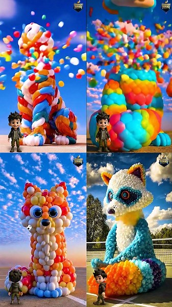 Funny Cartoon Animals | Balloon Explosion Challenge