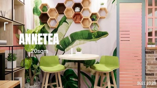 Creative 20sqm Milktea Shop Interior Visualization Ideas
