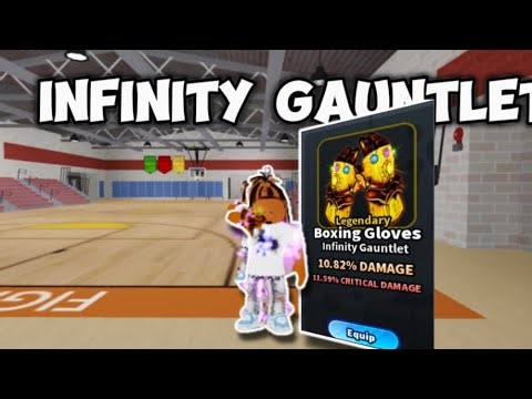 Using infinity gauntlet in Roblox fight in a school