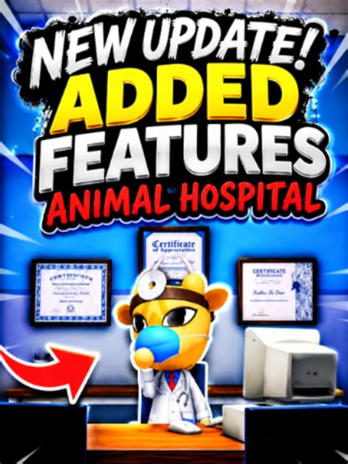 NEW Animal Hospital Update is here!🚨 The newest Animal Hospital update finally added a Tutorial Skip and a Reconnect feature! Here’s what’s new: ✅ Skip the tutorial directly before starting ✅ Everything unlocked on Shift 1 ✅ 4 patients right at the start ✅ Rejoin games if you disconnect (spawn dead & need a revive!) #roblox #animalhospital #robloxupdate #gaming #fyp #robloxfypシ
