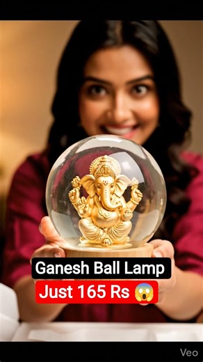 Ghar Me Sukh Shanti Chahiye?🙏3D Ganesh Crystal Ball Lamp Unboxing & Review | Perfect Pooja Gift Idea