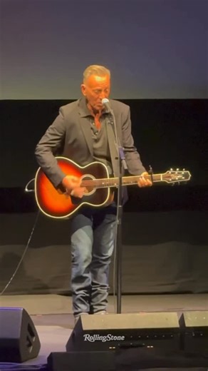 Rolling Stone on Instagram: "Bruce @springsteen performs “Land of Hope and Dreams” at the @thenyff premiere of his biopic ‘Deliver Me from Nowhere’"