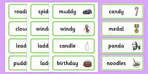 Medial 'd' Word Cards