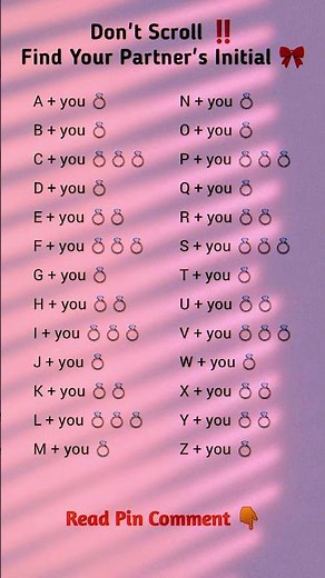 Don't Scroll!! Find Your Partner's Initial 💗 Apna First Letter Batao!
