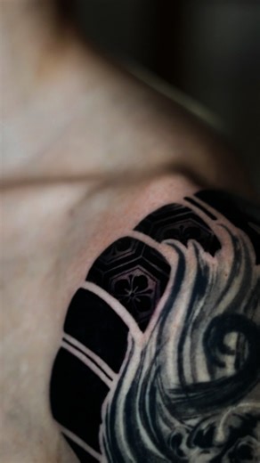 When youre obsessed with sakura tiles in japanese tattoos #japanesetattoos #asianstyletattoos #asiantattooartist #patterntattoos #wavetattoos #vancouvertattoos #vancouvertattooartist