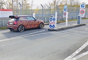 MINI JCW GP electric racing car starts testing at the Nurburgring