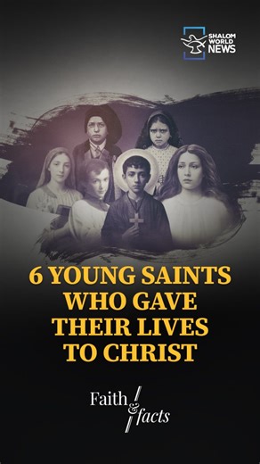Holiness is not measured by age but by love and faith. Watch this Faith & Facts video to learn more about the young saints of the Church: Saint Carlo Acutis, Saint Jose Sanchez del Rio, Saint Dominic Savio, Saint Dymphna, Saint Maria Goretti, Saint Francisco, and Saint Jacinta Marto. #shalomworldnews #Holiness #love #faith #Faith #Facts | Shalom World News