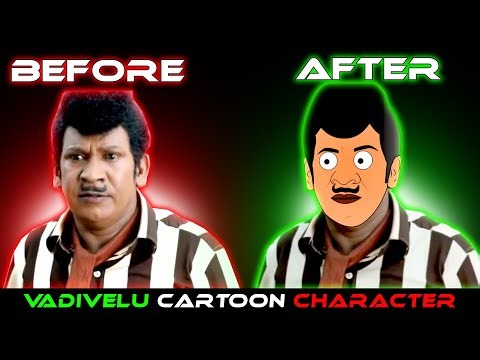 வடிவேலு கார்ட்டூன் செய்வது எப்படி | How to Create Vadivelu Cartoon Character in Adobe Animate