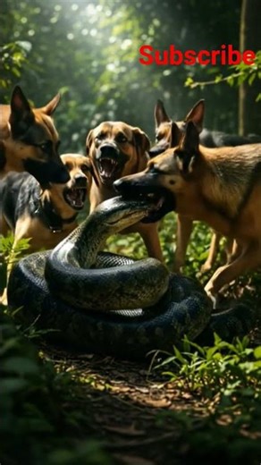 Dogs attack anocanda #shortvideo#dog#attack#anocanda#animals#video