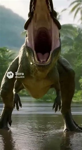 A T-Rex eating a Hippo