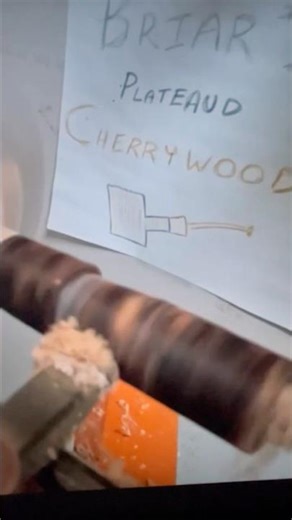Turning a pipe stem from acrylic #briarpipe #beardwright #artisanpipe #ytpc #ytpcpipecommunity