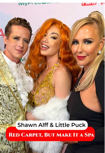 Eco-friendly trophies, exhausted feet, and an interview that turned into a shoulder massage. Award season, baby. @little puck @shawnalff #hollyrandallunfiltered #redcarpet #interview