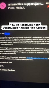 How To Reactivate Your Deactivated Amazon Flex Account #reactivate #deactivate