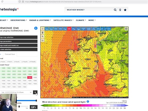 A long update with the latest on #StormDarragh at 6:30pm Thursday evening. He is looking rather nasty and an unusual wind direction for strongest winds but at least the worst will be overnight Friday night into Saturday. | Carlow Weather