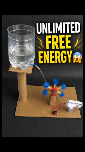 🚀 Unlimited Energy Using Water? Water Wheel Experiment #diyscience #project #waterwheel