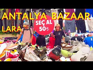 ANTALYA LARA BIGGEST STREET BAZAAR Saturday . Walking from Laura #turkey #antalya #bazaar #Lara
