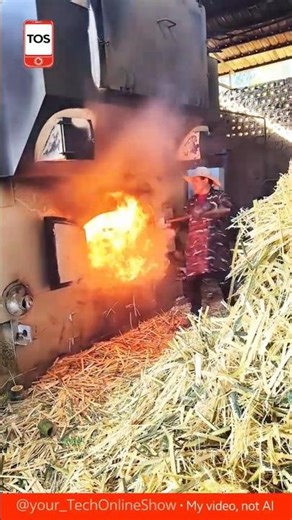 BAMBOO FIRE factory process 🔥🏭🎋#shorts #crafts #skills #technology #satisfying