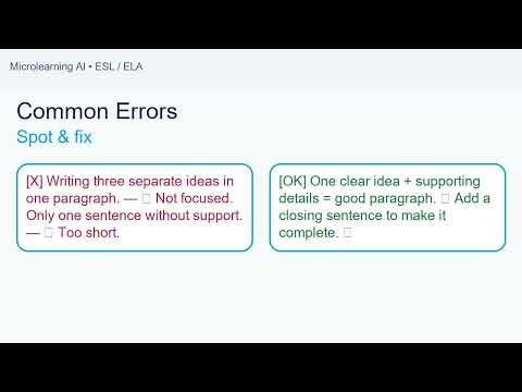 Writing simple paragraph structure