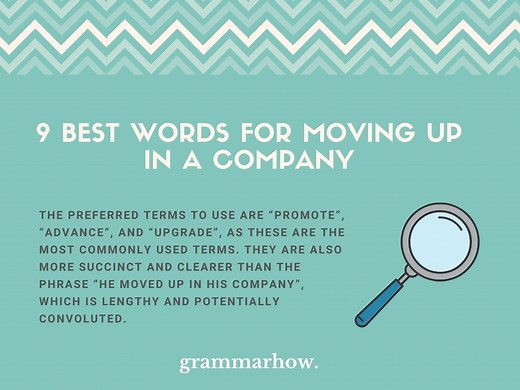 9 Best Words For Moving Up In A Company