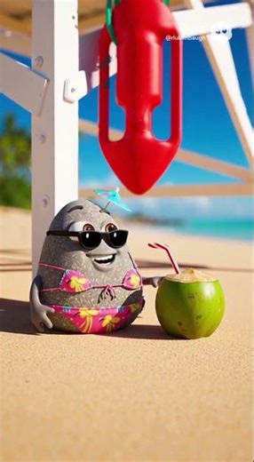 rock showed up to the beach better dressed than me #humor #shorts #viral