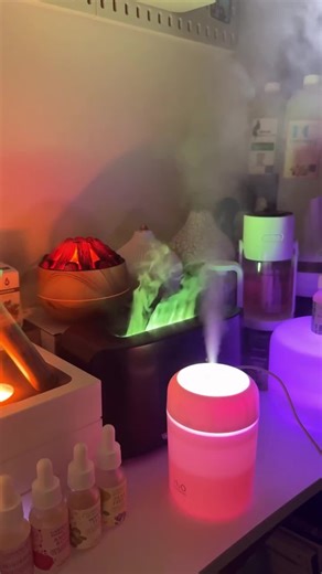 Mini Colorful Cup Humidifier LED RGB Light Automatic Air Purifier Aromatherapy Essential Oil Diffuser Rechargeable Ultrasonic Freshener Cool Mist Home Office Desktop Car Sprayer 6-hour Automatic Power-off