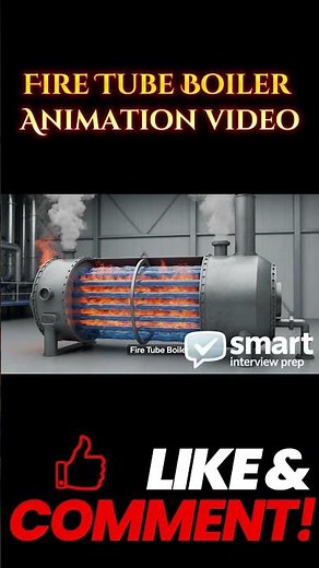 🔥 How Fire Tube Boiler Works (Animation short Video) #shorts