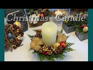 Christmas Candle Arrangement ⭐︎ Easy ⭐︎ Nut Arrangement #Christmas #Christmas Arrangement