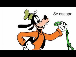 When Goofy takes Pluto for a walk.