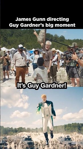 James Gunn directing Guy Gardner’s rescue scene in Superman (2025)