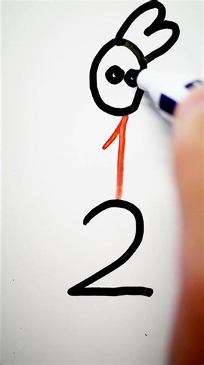 Draw a Cute Rabbit with a Carrot from Numbers 🐰🥕 Easy Creative Drawing #art #drawing