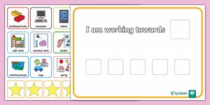 Twinkl Symbols: 'Working Towards' Reward Chart