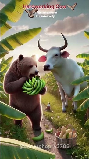 Harworking Cow Story #ytshorts #aianimals #emotionalanimaldrama #viralshorts #shorts #trendingshorts