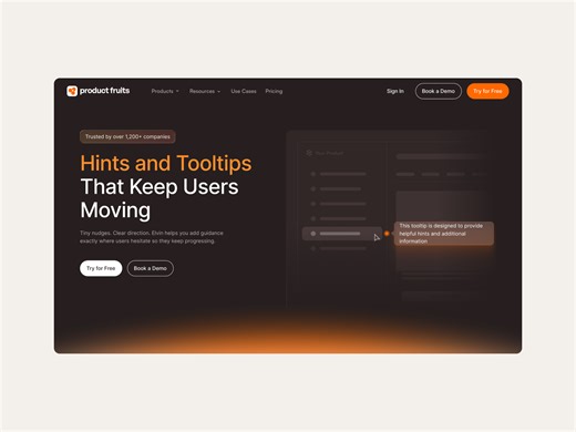Product Guidance Tooltip Interaction Design