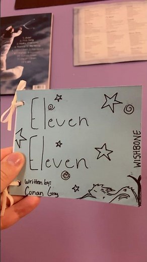 Eleven Eleven by Conan Gray Song Book! #eleveneleven #conangray #art #lyricbook #songbook #concert