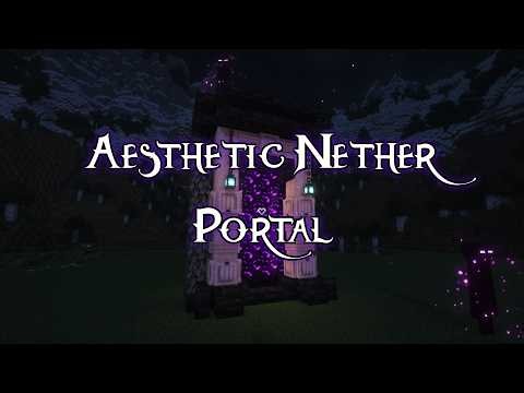 Minecraft: Easy & Aesthetic Nether Portal Tutorial [Step-By-Step]