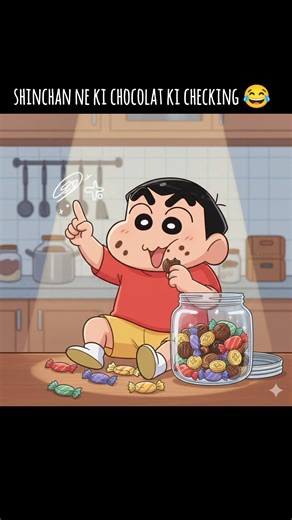 Shinchan ne ki chocolat ki checking 😂 #shorts #animation #reels