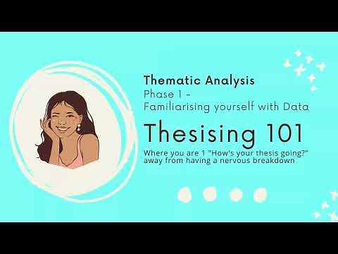 Thematic Analysis | Part 2 | Phase 1 - Familiarising yourself with data