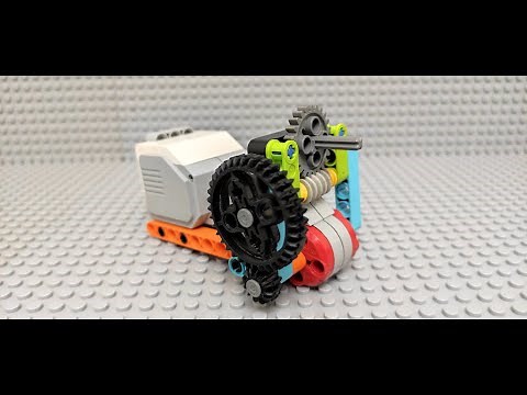 High Torque EV3 Arm using Worm, Double Bevel and Spur Gears (gear ratio 1:72) Building Instructions