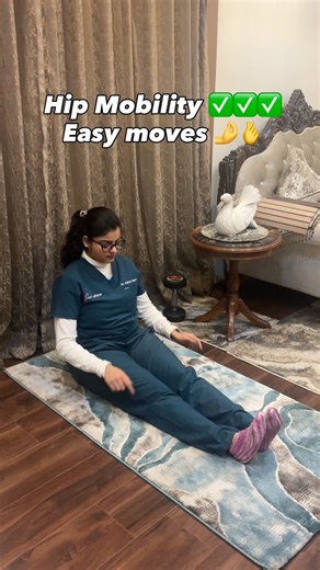 Dr. Adhya Kumar | Spine & Ortho PT | Mobility Expert | PT, DPT on Instagram: "Comment ‘Hip’ to avail an online or offline ‘free’ consultation. We will assess you in detail and will tell you all the exercises that you need. The above three exercises demonstrated help to improve mobility and strength of your hip muscles. Hip and back pain can be a thing of the past if you do these exercises. 1. Hip Raises for hip flexor strength and mobility 2. Hip 90-90 in sitting : excellent exercise not just fo