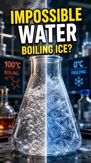 "Water Boiling and Freezing AT THE SAME TIME?! 🤯" ! #facts #water #triplepoint
