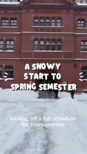 A snowy start to the spring semester ❄️📚 What do you remember from your first day of classes? 🎥: Gabi Demuren '28 | Harvard College Alumni