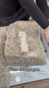 Tris centrini con pizzo champagne e velluto rosa cipria nude e nocciola #alessiademma #fioridilena | DEMMA Alessia