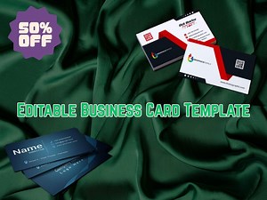 Editable Business Card Template|printable Business Card Design | Professional Minimalist Business Card PDF - Etsy Canada