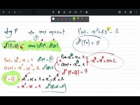 Algèbre 1 les polynômes partie 1